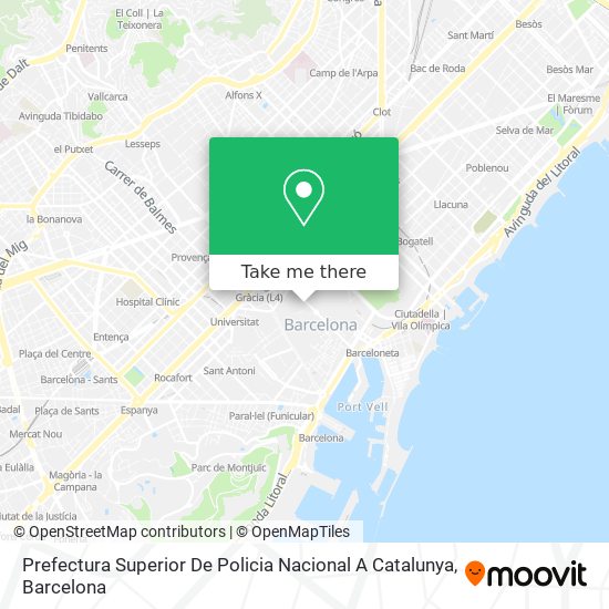 Prefectura Superior De Policia Nacional A Catalunya map