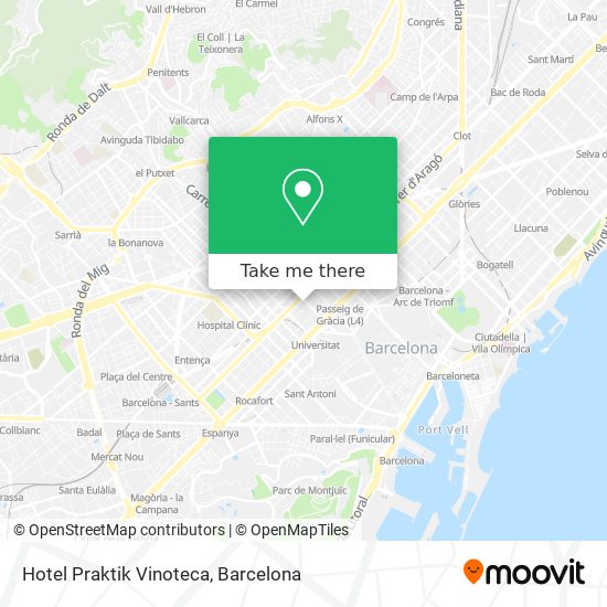 Hotel Praktik Vinoteca map