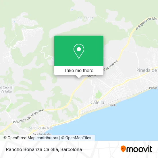 Rancho Bonanza Calella map
