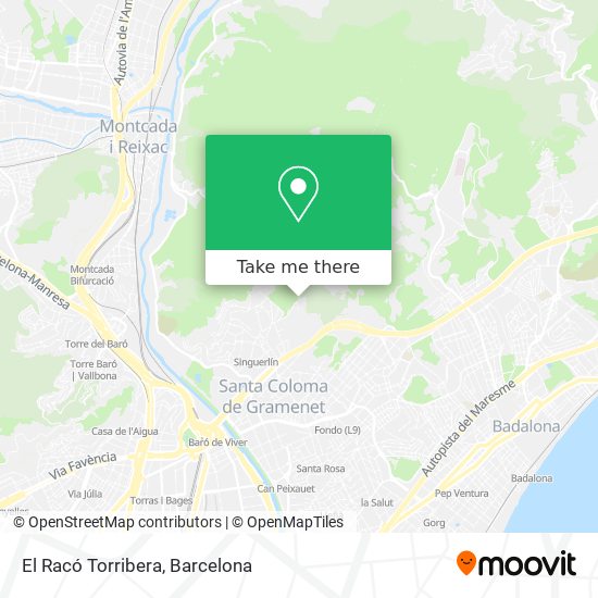El Racó Torribera map