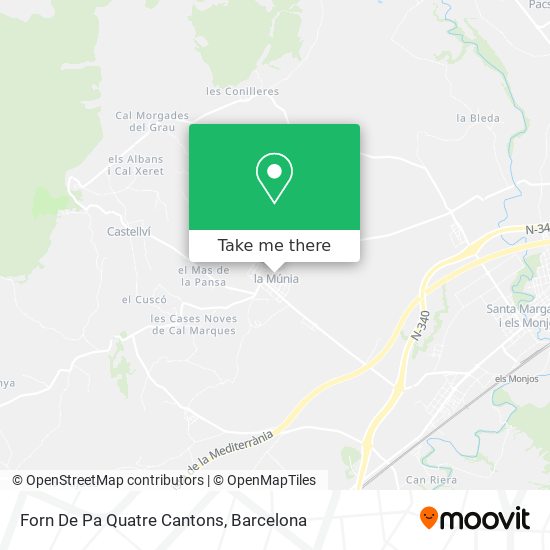 Forn De Pa Quatre Cantons map