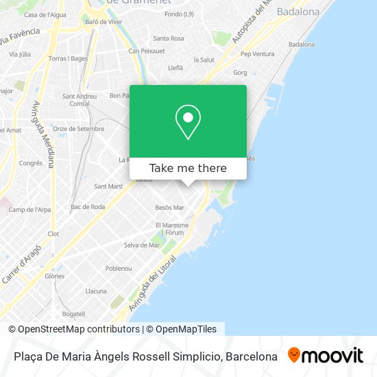 Plaça De Maria Àngels Rossell Simplicio map