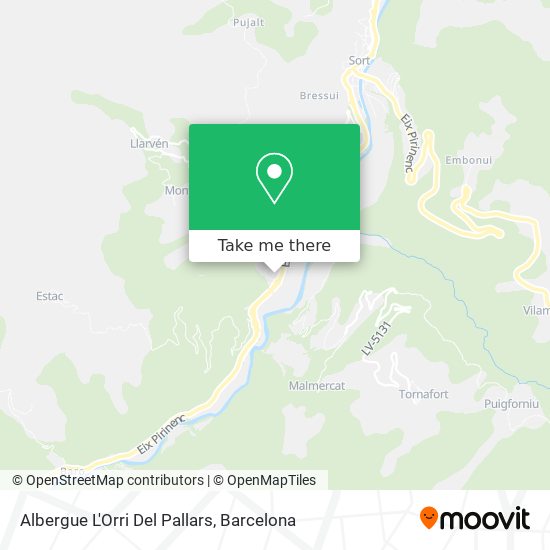 Albergue L'Orri Del Pallars map