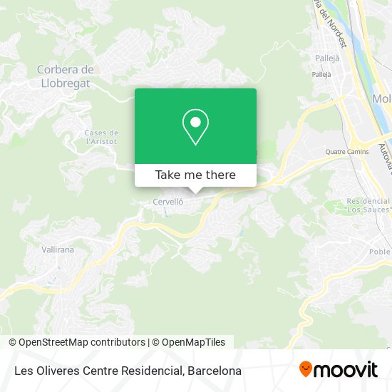 mapa Les Oliveres Centre Residencial