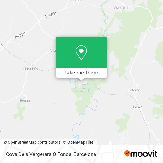 Cova Dels Vergerars O Fonda map