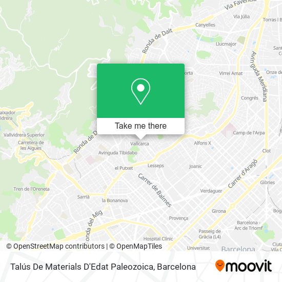 Talús De Materials D'Edat Paleozoica map