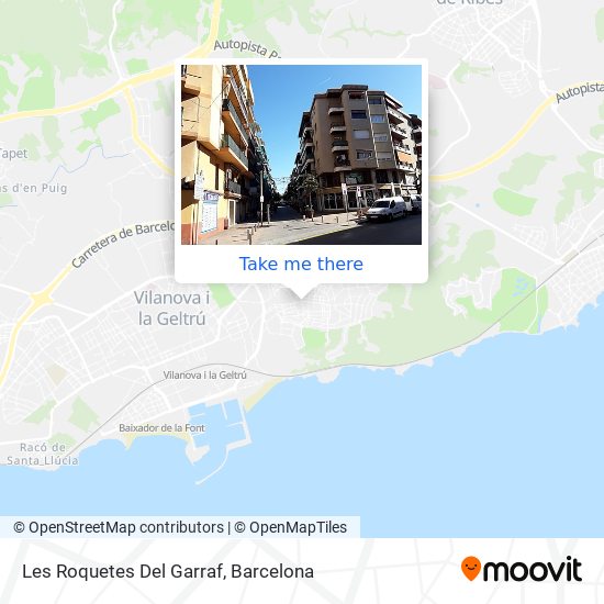 Les Roquetes Del Garraf map