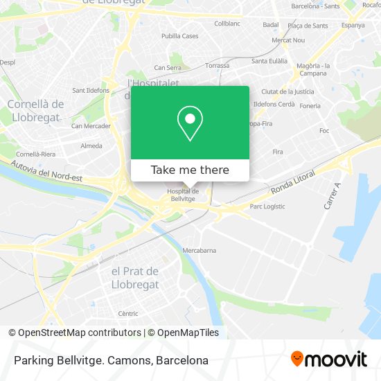 Parking Bellvitge. Camons map