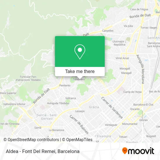 Aldea - Font Del Remei map