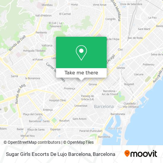mapa Sugar Girls Escorts De Lujo Barcelona