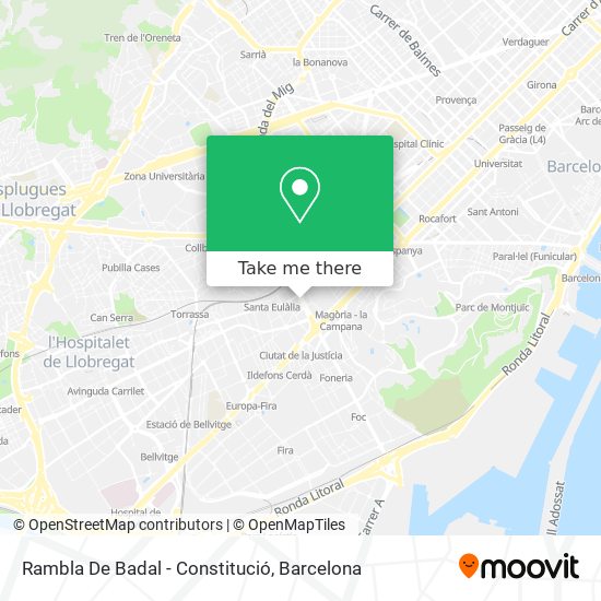 mapa Rambla De Badal - Constitució