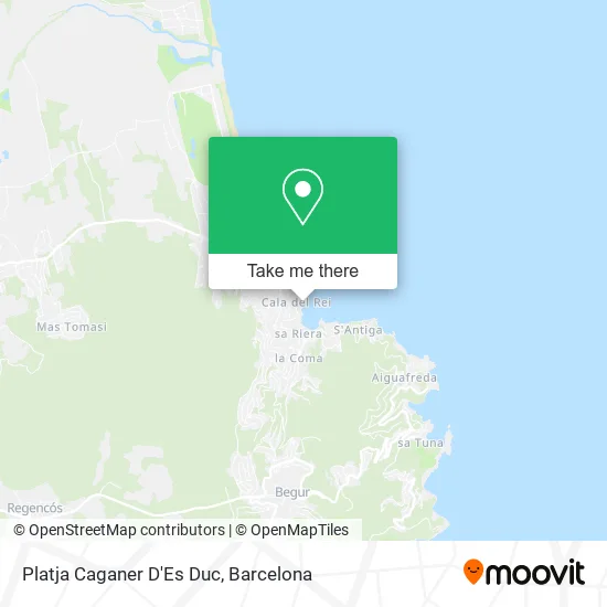 Platja Caganer D'Es Duc map
