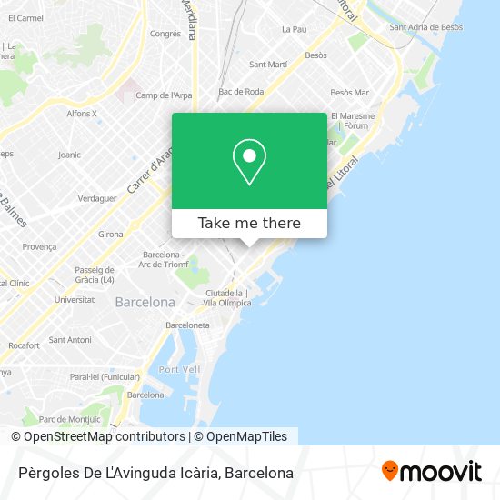 Pèrgoles De L'Avinguda Icària map