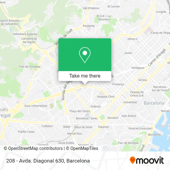 208 - Avda. Diagonal 630 map