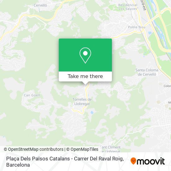 Plaça Dels Països Catalans - Carrer Del Raval Roig map
