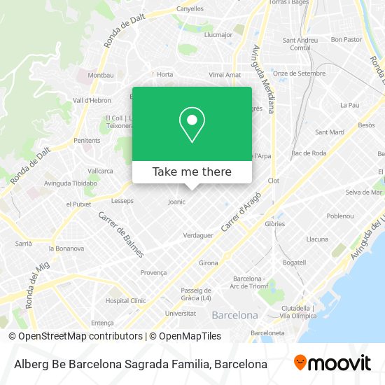 Alberg Be Barcelona Sagrada Familia map