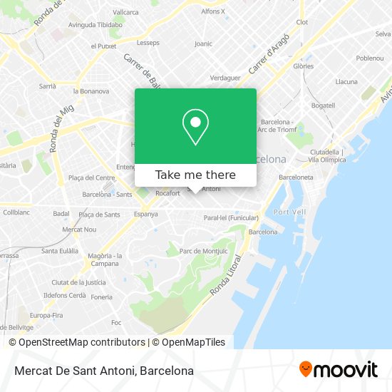 mapa Mercat De Sant Antoni