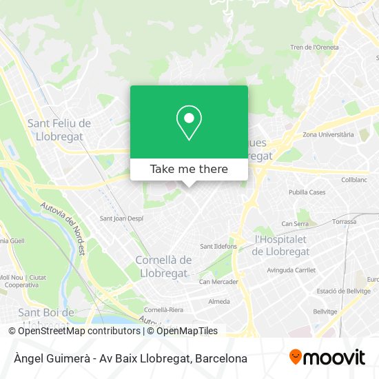 mapa Àngel Guimerà - Av Baix Llobregat