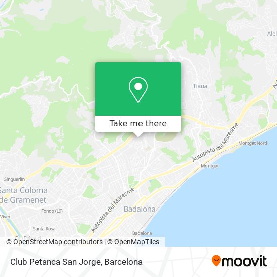 Club Petanca San Jorge map