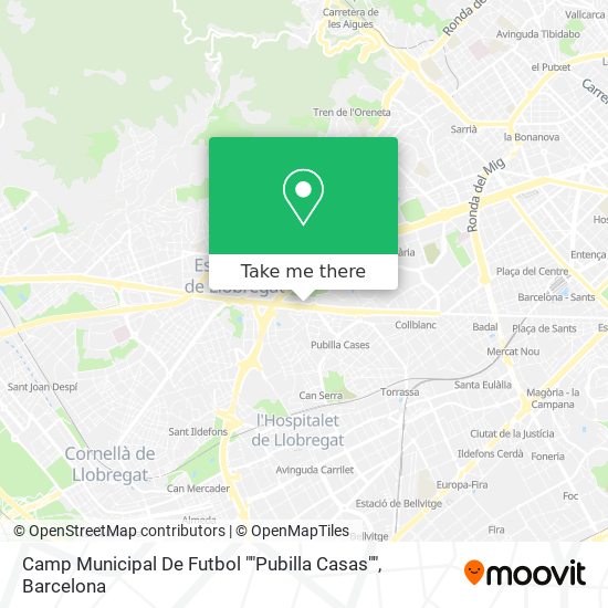 mapa Camp Municipal De Futbol ""Pubilla Casas""
