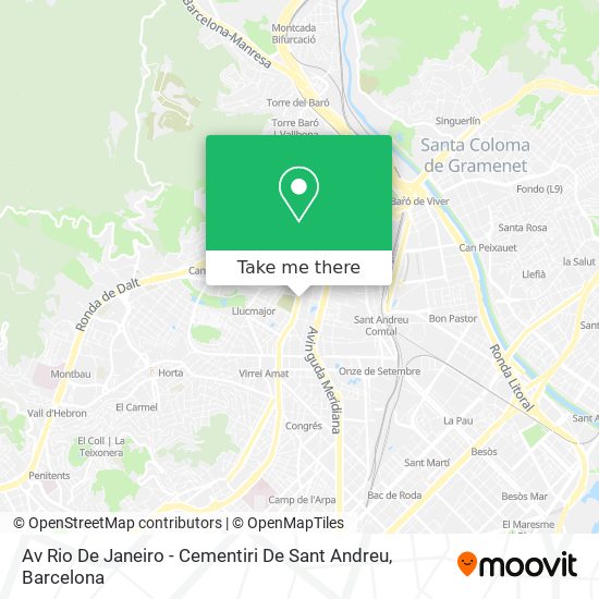 mapa Av Rio De Janeiro - Cementiri De Sant Andreu
