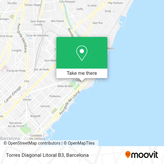 Torres Diagonal Litoral B3 map