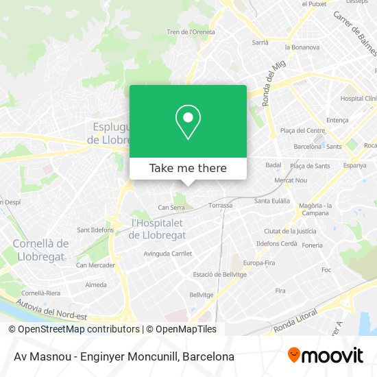 Av Masnou - Enginyer Moncunill map