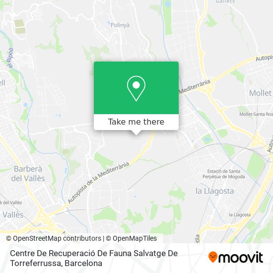 Centre De Recuperació De Fauna Salvatge De Torreferrussa map