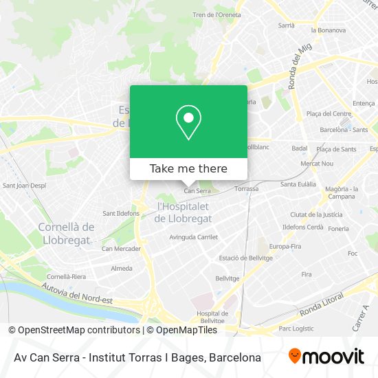 mapa Av Can Serra - Institut Torras I Bages