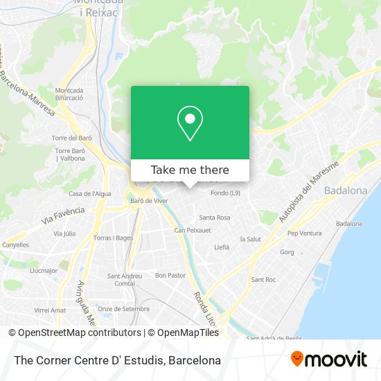 The Corner Centre D' Estudis map