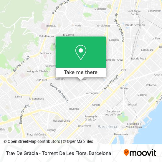 Trav De Gràcia - Torrent De Les Flors map