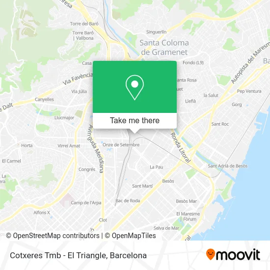 Cotxeres Tmb - El Triangle map