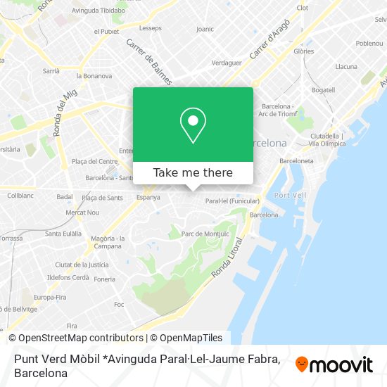 Punt Verd Mòbil *Avinguda Paral·Lel-Jaume Fabra map