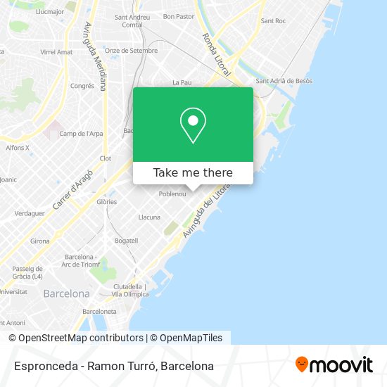 Espronceda - Ramon Turró map