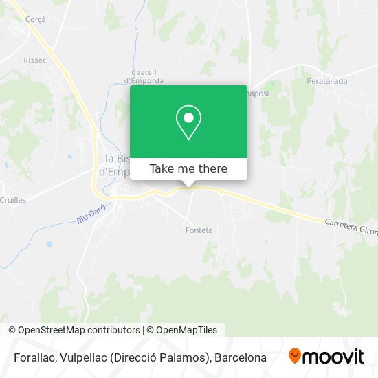 Forallac, Vulpellac (Direcció Palamos) map