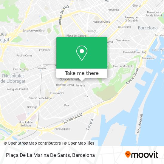 mapa Plaça De La Marina De Sants