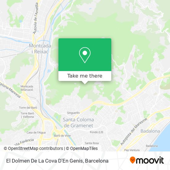 El Dolmen De La Cova D'En Genís map