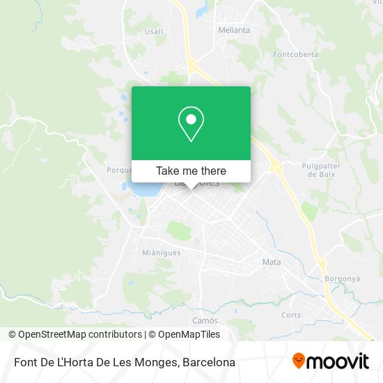 Font De L'Horta De Les Monges map
