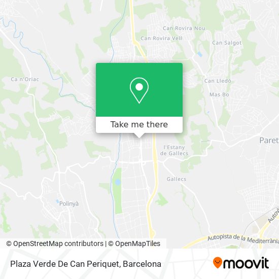 Plaza Verde De Can Periquet map