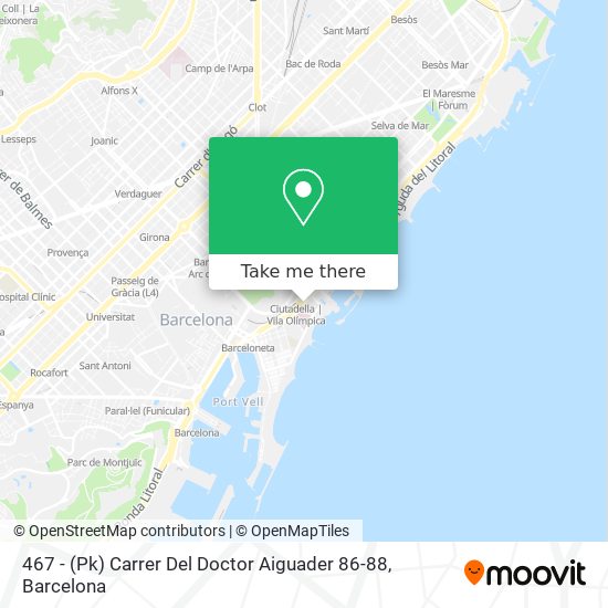 467 - (Pk) Carrer Del Doctor Aiguader 86-88 map
