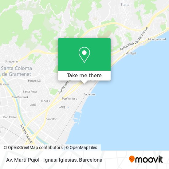 Av. Martí Pujol - Ignasi Iglesias map