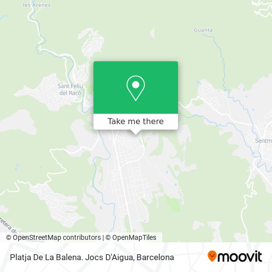 Platja De La Balena. Jocs D'Aigua map