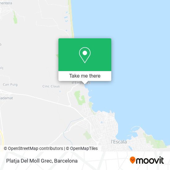 Platja Del Moll Grec map