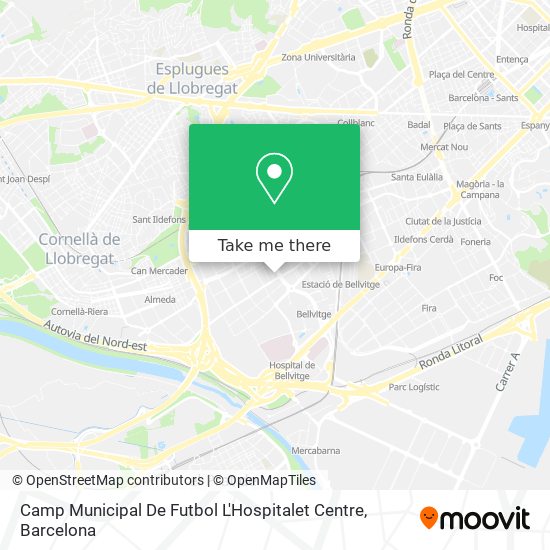 Camp Municipal De Futbol L'Hospitalet Centre map