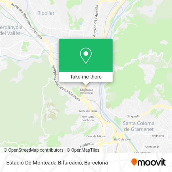 Estació De Montcada Bifurcació map