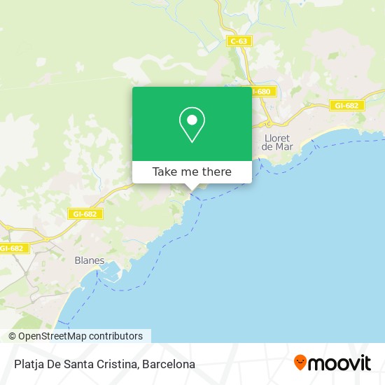 Platja De Santa Cristina map