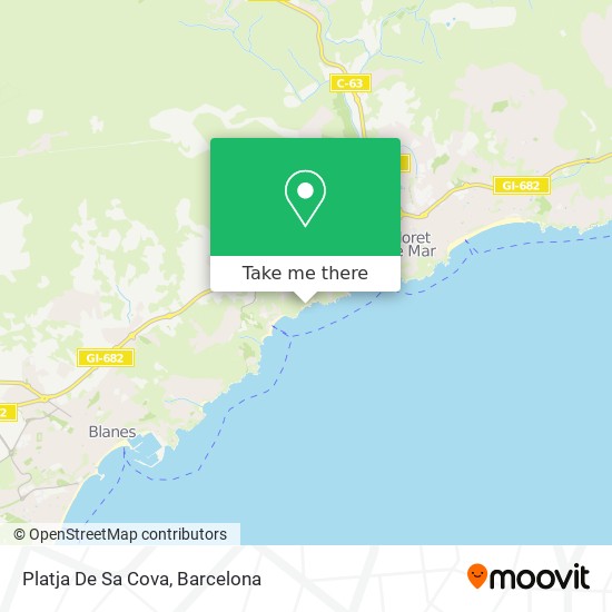 Platja De Sa Cova map