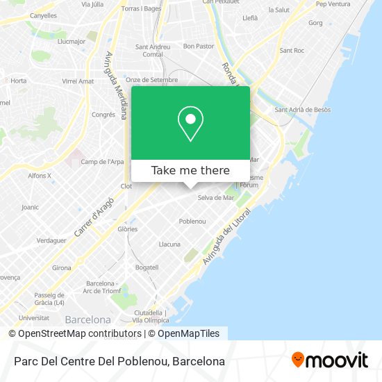 mapa Parc Del Centre Del Poblenou