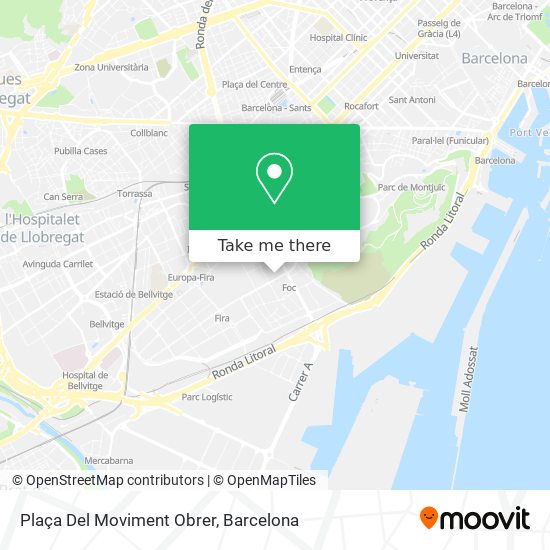 mapa Plaça Del Moviment Obrer