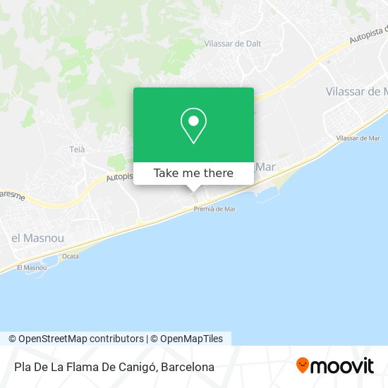 mapa Pla De La Flama De Canigó